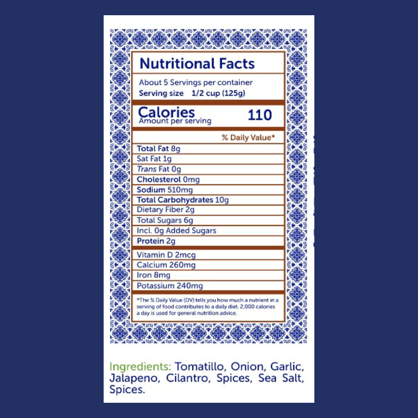 Green Tomatillo Sauce (single)